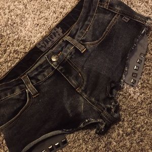 TRIPP gray low rise shorts size 5 goth punk sexy